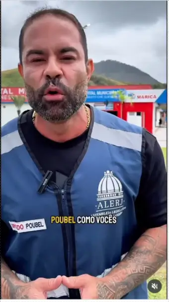 Filippe Poubel em fiscalização sobre a saúde de Maricá