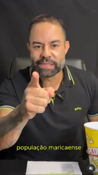Filippe Poubel anunciando nova denúncia relacionada a Maricá